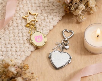 Custom Engraved Lipstick Keychain Case with Mirror, Birthday Gift for Her