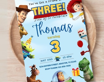 Invitación digital de Toy Story Invitación de cumpleaños de Toy Story Descarga digital de invitación de Toy Story Descarga instantánea de invitación de cumpleaños de Toy Story
