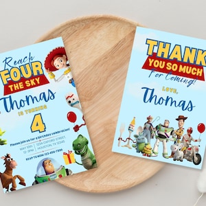 toy story invitation, buzz light year, toy story theme, toy story gift tag, invite movie theme, cute toy story, customisable invite, reach for the sky, jessie, toy story birthday, toy story party, youve got a friend, woody birthday, buzz lightyear