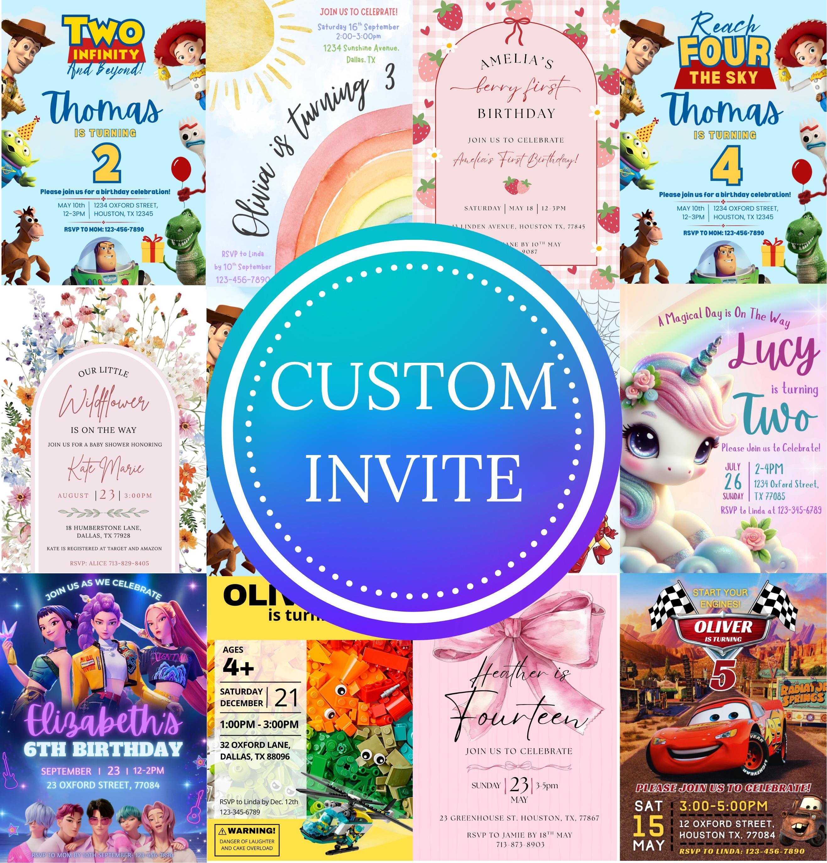 Decoder Invite Custom Custom Digital Invitation, Made to Order Invite, Instant Download, Any ...