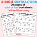 3-digit Subtraction Without Borrowing | Printable Worksheets With ...