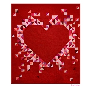 One Heart Quilt pattern A Modern Quilt pattern