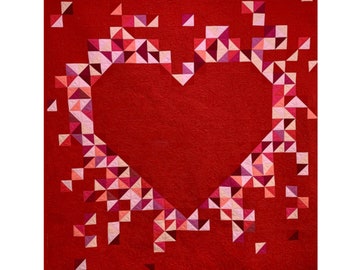 One Heart Quilt pattern A Modern Quilt pattern