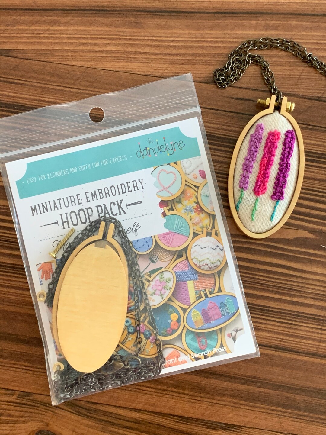 Miniature Embroidery Hoop Pack Oval Necklace Large Vertical by Etsy