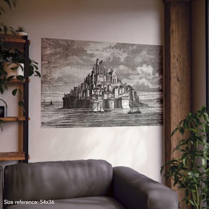 Bible Castle, Vintage Castle, Architecture French Medieval Castle, Lake Castle, Palace, Antique Castle, Castle Mountain, Castle Lithograph