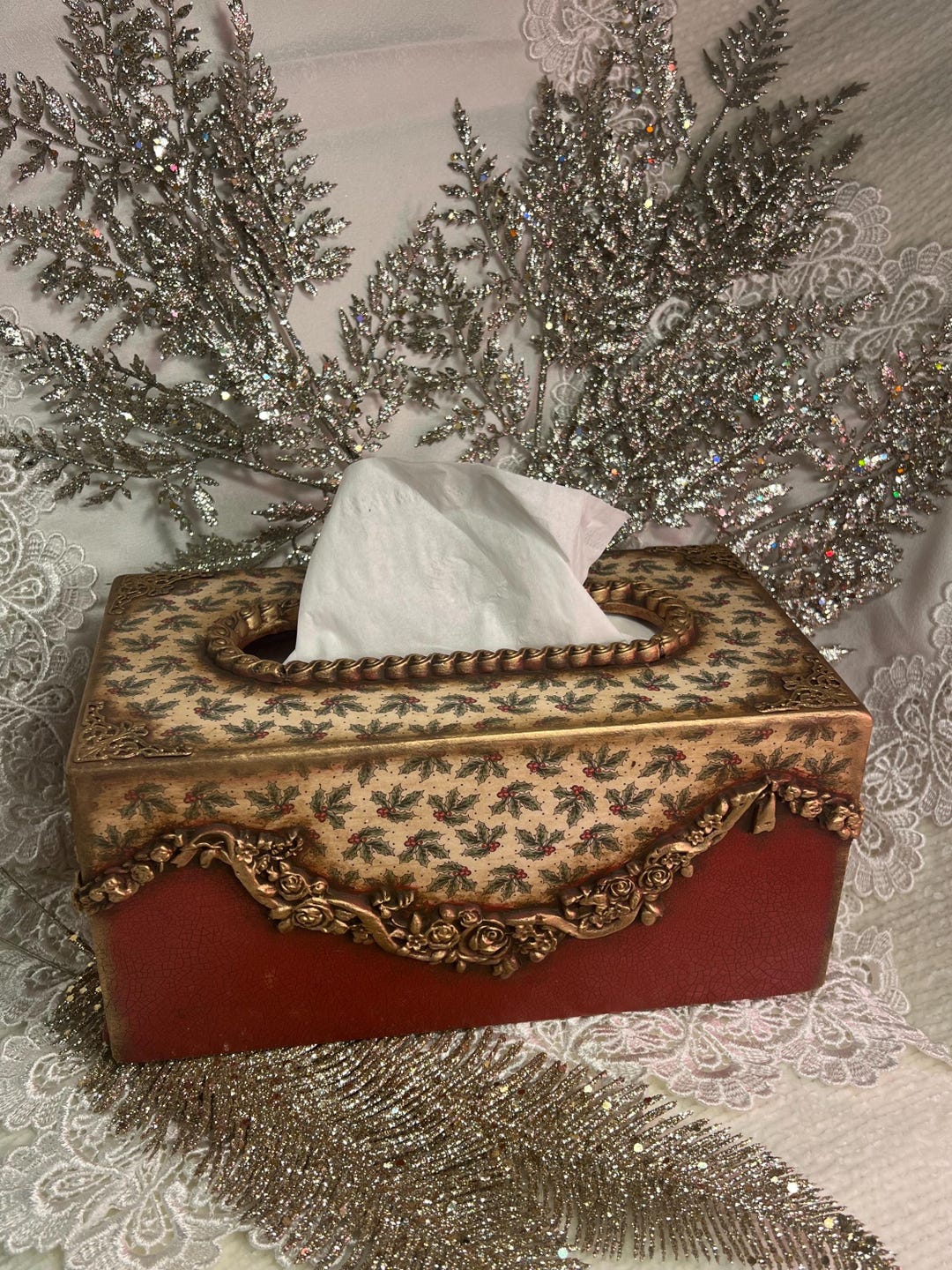 Vintage Tissue Box Covernull
