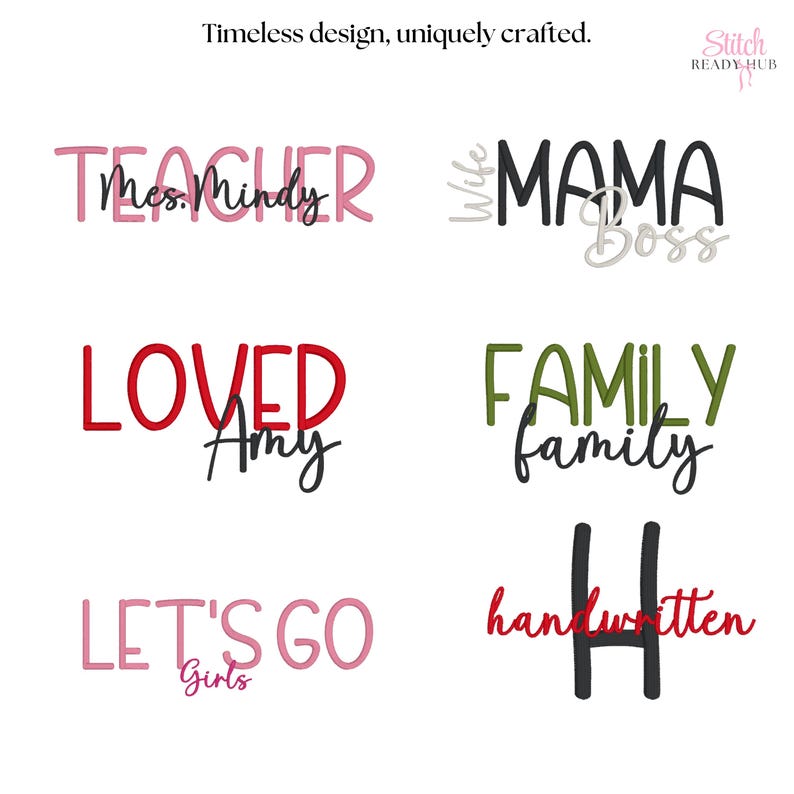 Farmhouse Duo BX, Script Font Emb, Serif Font Emb, Monogram BX Font, Embroidery Designs, Farmhouse Script Font, Serif Machine Design, BX Embroidery Set, Machine Font Duo, Rustic Monogram, Digital Craft Font, Farmhouse Stitch Font, Script Serif Design, Monogram Machine Font, BX Font Pattern, Embroidery File, Craft Embroidery, DIY Font Designs