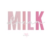 Milk Dream Duo Font BX Embroidery Machine Designs Monogram, Native Bx Font, Sans & Script Bx Fonts Machine Embroidery, Embrilliance Fonts Bx