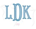 Fishtail Monogram 2 Color Embroidery Font, 5 Sizes 8 Formats + BX, Machine Embroidery Design File, Instant Download BX Fonts Alphabet