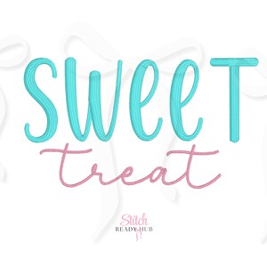 Sweet Treat Duo BX Embroidery Font, Script Embroidery Machine Font, Bx fonts, bundles embroidery, Monogram Embroider, Instant Download