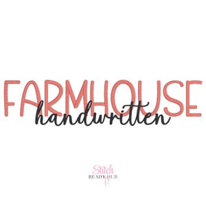 Farmhouse Handwritten Duo BX Embroidery Font, Script and Serif Serif Embroidery machine, Bx fonts, Native Bx Font, Instant Download bx fonts