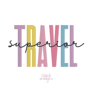 Superior Travel Duo BX Embroidery Font, Script and Sans Embroidery machine font, Bx fonts, Native Bx Font, Instant Download bx fonts