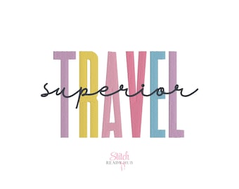 Superior Travel Duo BX Embroidery Font, Script and Sans Embroidery machine font, Bx fonts, Native Bx Font, Instant Download bx fonts