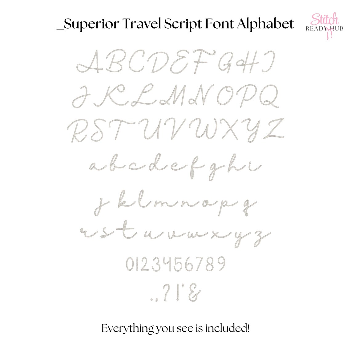 Script Travel Font Superior Travel Duo BX Embroidery Font, Script and Sans Embroidery ...