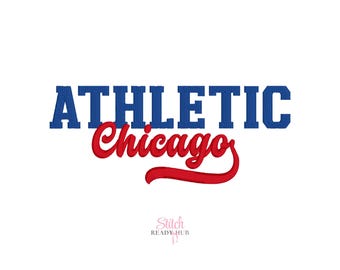 Chicago Athletic Duo Embroidery Font, Retro Sporty Font Tail, Script and Slab Serif Embroidery machine font, Bx fonts, Native Bx Font