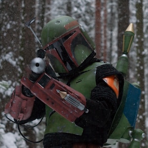 Armadura de Boba Fett / Cosplay mandaloriano / Casco de disfraz de Beskar