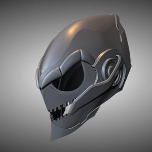 Futuristic helmet | Helmet warrior | DJ helmet | 3D print model | stl file
