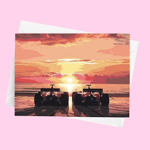 Formel-1-Valentinstagskarte, F1-Valentinstagskarte, F1-Kunst, F1-Karte für sie, F1-Grußkarte für ihn, Formel-1-Geschenk, F1-Niedliches Geschenk, F1