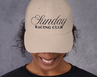 Sunday Racing Club Dad Hat | Embroidered Racing Dad Hat, Motorsport Gift for Racing Fans