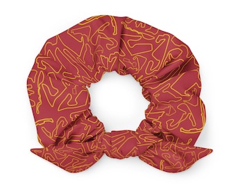 Circuit Racing Scrunchie | Motorsport Hair Scrunchie, Gift for Racing Fans, Race Day Hair Accessory