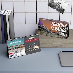 2026 Formula Fanatics Race Schedule Desktop Calendar, F1 Calendar, Formula 1 2026, F1 Desktop Calendar, 2026 F1 Race Schedule, Formula 1