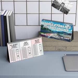2025 Formula 1 Race Tracker, F1 Grand Prix Tracker, F1 Points Tracker, Formula 1 Point Scorecard, F1-scorekaart, cadeau voor F1-fan, Formule 1