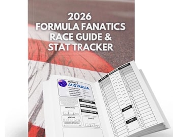 2026 F1 Journal, 2026 Formula 1 Race Journal, Formula 1 Calendar, F1 Race Season, Formula One Guidebook, F1 Notebook,F1 Gift, Formula 1 Gift