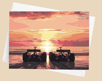 Racing Valentine Greeting Card | Funny Motorsport Card, Valentine's Day Gift for Racing Fans