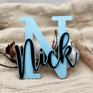 Placa de madera personalizada para cumpleaños infantiles, letrero con nombre y letra, regalo para niños, letrero decorativo para puerta de habitación infantil.