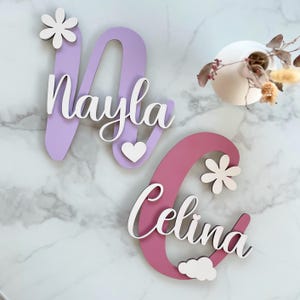Placa de madera personalizada para puerta: placa 3D para habitación infantil con símbolos y colores a elegir