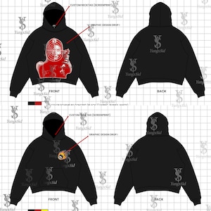 Made to Order Oversized Hoodie Custom Design Tech Pack Streetwear Vector Photoshop Illustrator Mockup Procreate Mockup Clothing