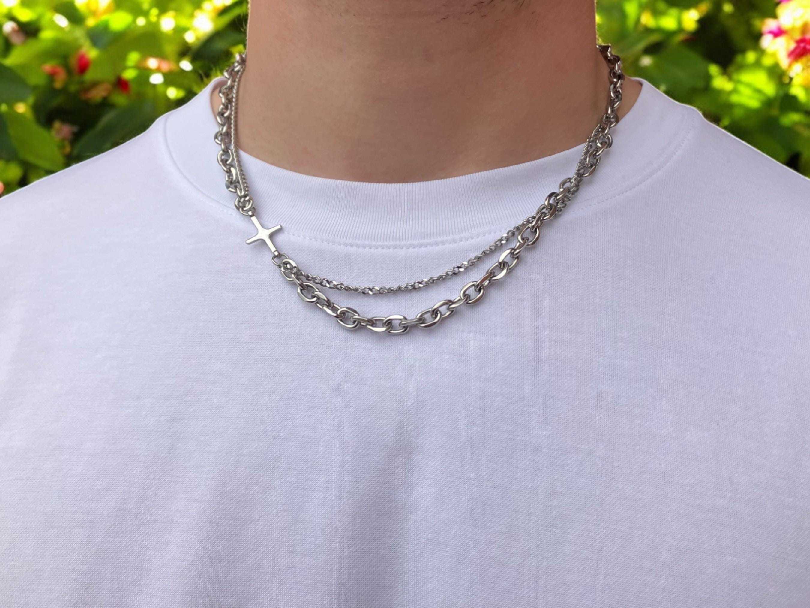 【kindababy】swa double chain necklace〜ネックレス★2021SS Double Layer Pop Top Necklace – King Baby