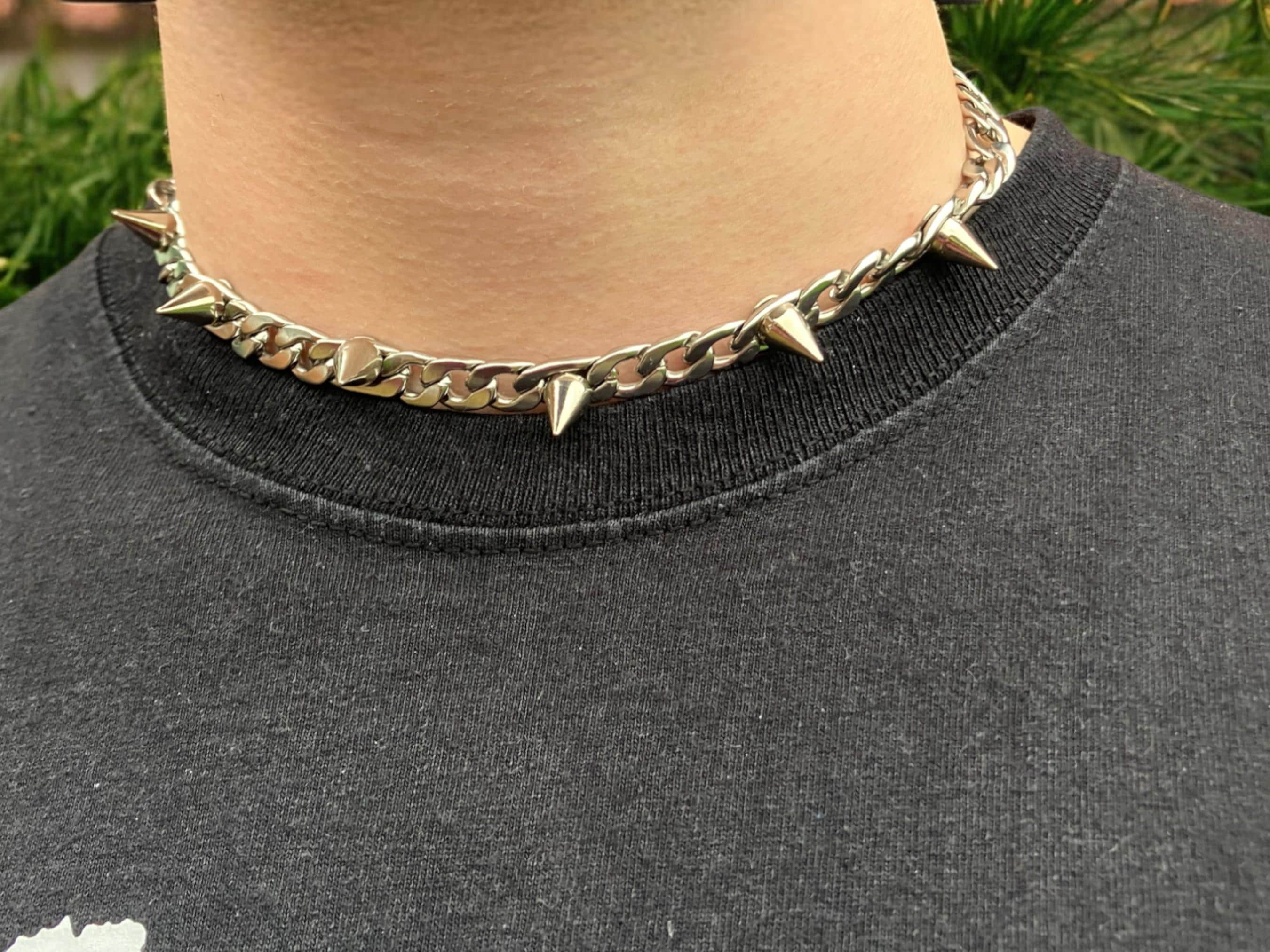 Rose Spiked Choker Amazon Spiked Necklace Spiked Choker, Punk