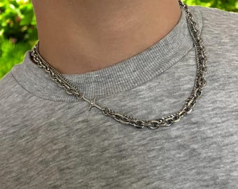 diesel grunge chine necklace ざぶとん様 Women's Stainless steel chain necklace | Silver | Diesel