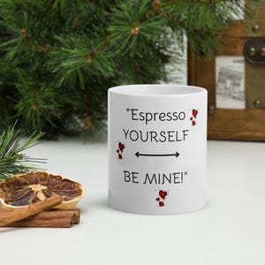 White glossy mug
