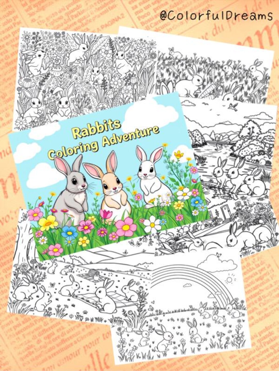 Hoppy Colors : Delightful Rabbit Designs for Kids & Adults - Etsy