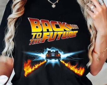 Back to the Future PNG - Classic Movie Design, DeLorean Car Graphic, Retro T-Shirt Design, Digital Download, Movie Fan Gift
