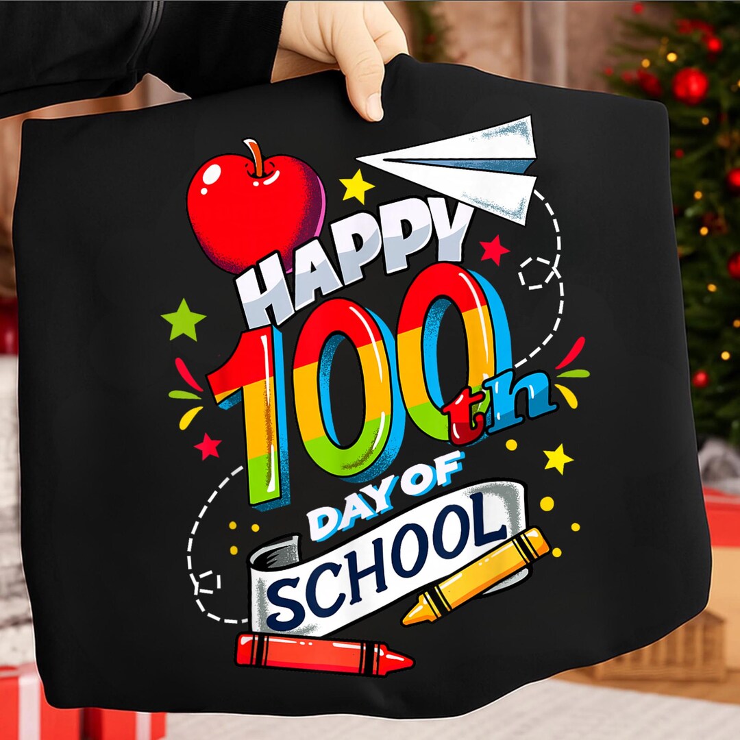 Happy 100th Day of School PNG, 100 Days of School Rainbow Design ...