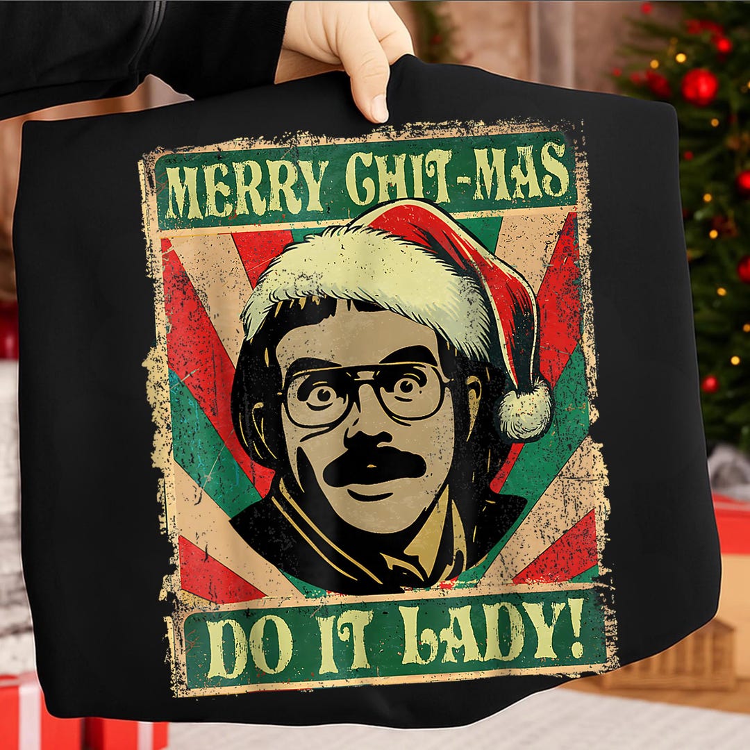 Merry Chit Mas Retro Funny Christmas Design, Vintage Holiday PNG, Do It ...