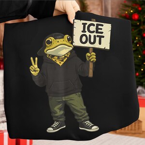 Ice Out Frog PNG, Political Protest Shirt Design, Meme Sublimation File Digital Download