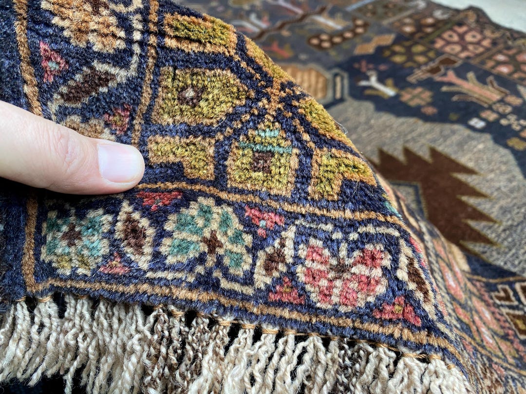 Aphgan Rug Zakani Vintage Afghan Baluch Wool Rug – 4x7, Hand-knotted Tribal Carpet ...