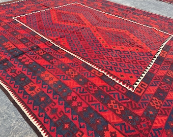 Afghanischer Kelim Teppich 2,5 x 3 m, Handgemacht Wolle Flachgewebe
