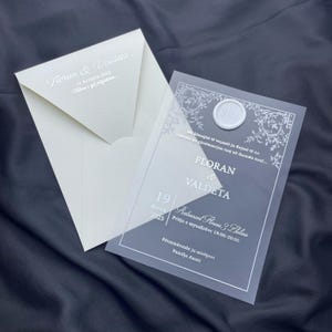 Acrylic Wedding Invitation, Personalized Clear Invitations, Sweet 16 & Quinceanera Invitations, Custom Acrylic Invitations, Sale, Discount