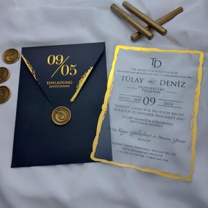 Suite chic de faire-part de mariage doré - sophistiquée et magnifique