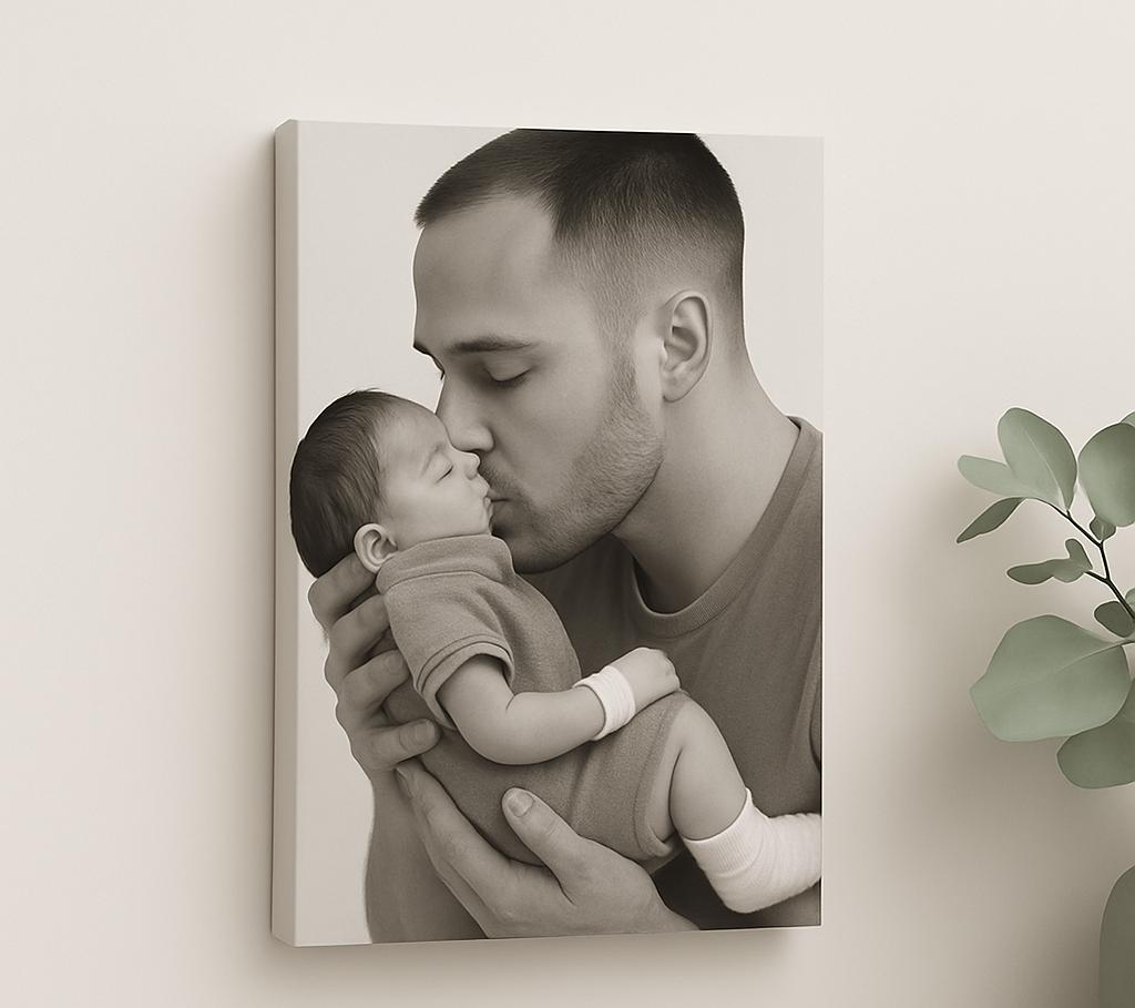 Personalized Photo Canvas Print: Custom Family Portrait Wall Art