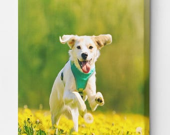 Personalized Photo Canvas Print: Custom Family, Pet Portrait Wall Art