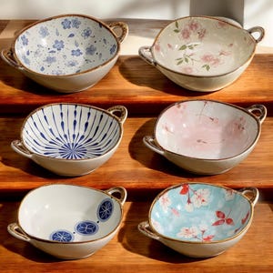 Handcrafted Japanese Ceramic Ramen Bowl Versatile Noodle Bowl Soup Bowl Salad Bowl Rice Bowl Authentic Japanese Asian Kitchenware Pasta Bowl