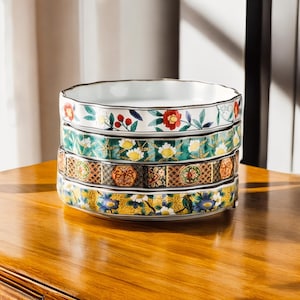 Japanese Ceramic Side Dish Plates | Floral Appetizer Plate Set | Handmade Sushi Serving Plates | Vintage-Inspired Tableware | Home Decor