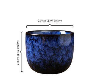 Japanese Sake Set I Handmade Blue Gradient Ceramic Tokkuri