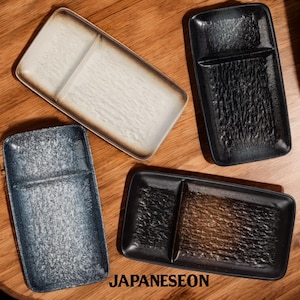 Japanese Ceramic Sushi Plates Vintage Aesthetic Wabi Sabi Rectangular Plate Japanese Dishes Appetizer Plate Asian Cuisine Housewarming Gift